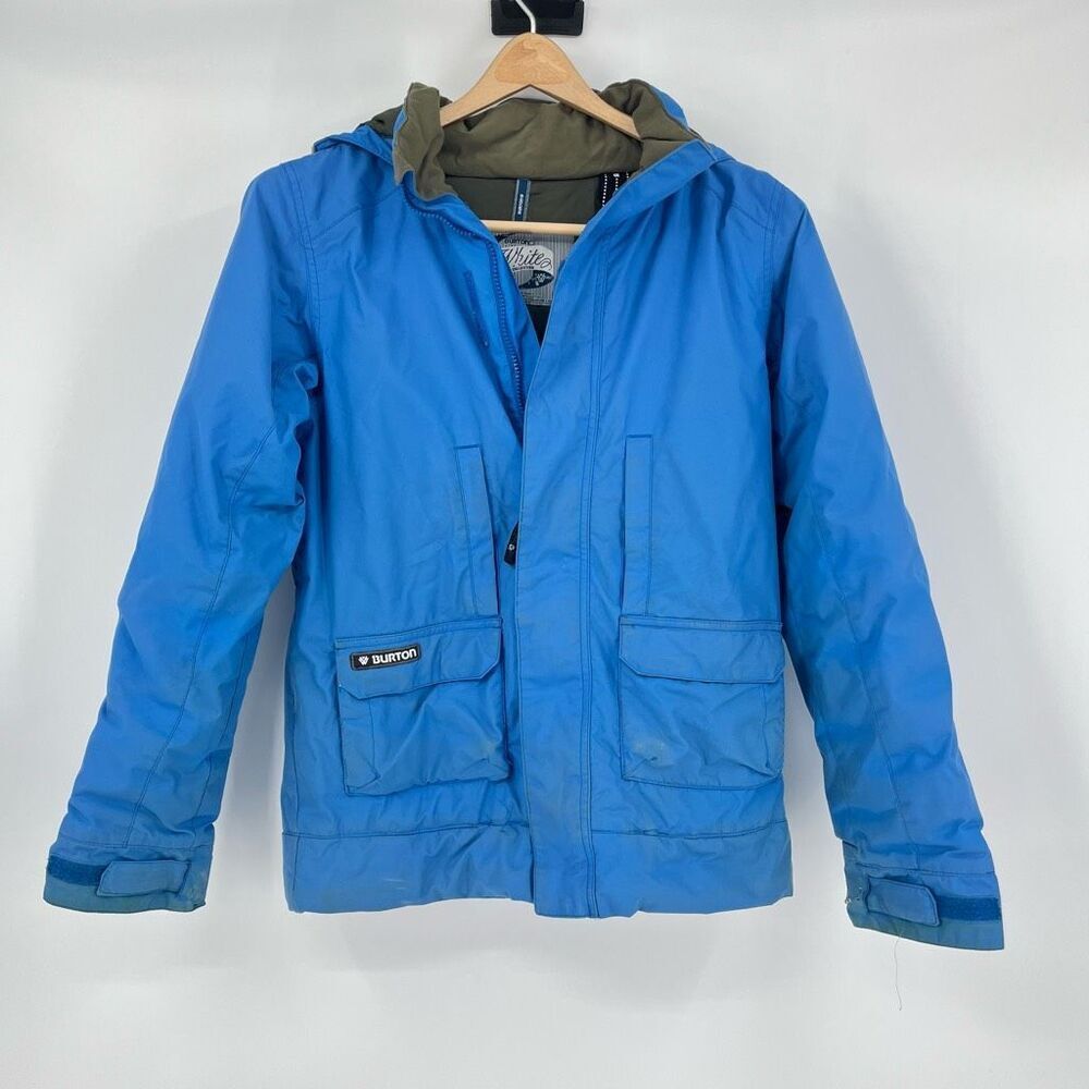 Burton Ski Jacket The White Collection Dryride Snowboard Blue Women's Large